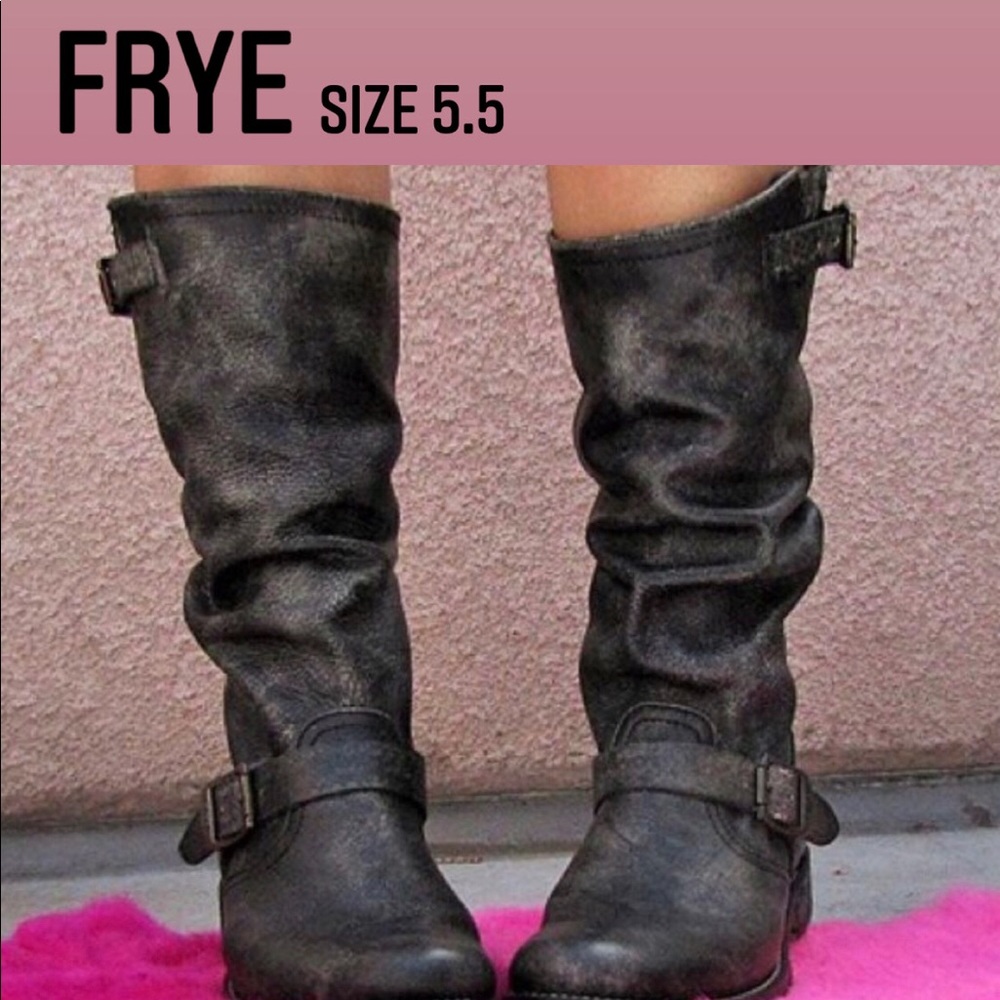 Frye Veronica Slouchy Engineer Boot - Distressed
